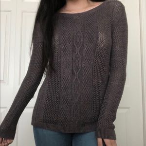 long purpleish sweater